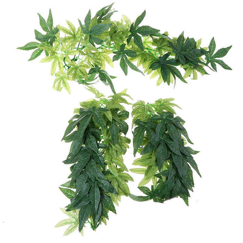 Искусственные лозы для растений настенная имитация ротанга листья ветви зеленое