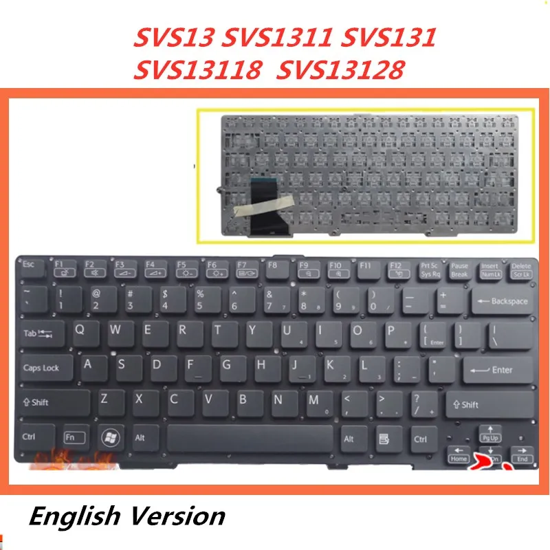 Клавиатура на английском языке для ноутбука SONY SVS13 SVS1311 SVS131 SVS13118 SVS13128 сменная