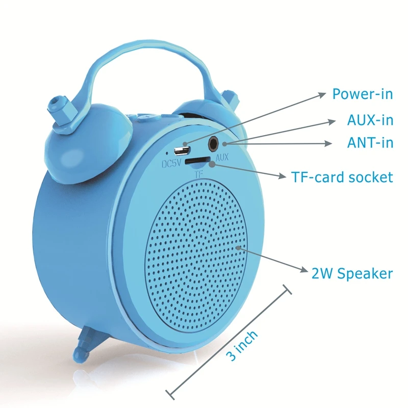 Мини DAB/DAB радио портативные FM часы Bluetooth музыкальный плеер перезаряжаемый с tf