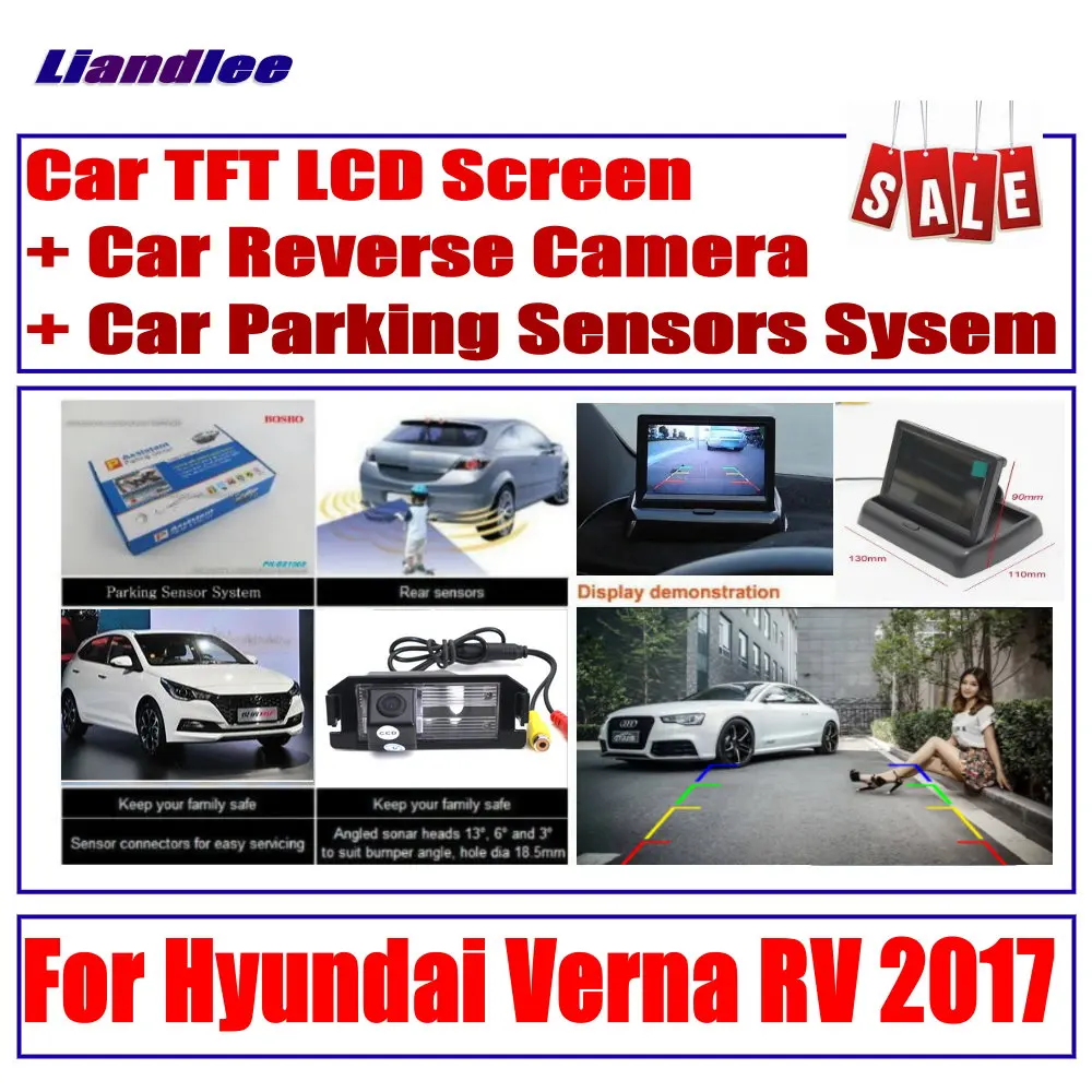 HD-монитор для Hyundai Verna RV 2017 система цифровых парковочных датчиков Фотокамера |