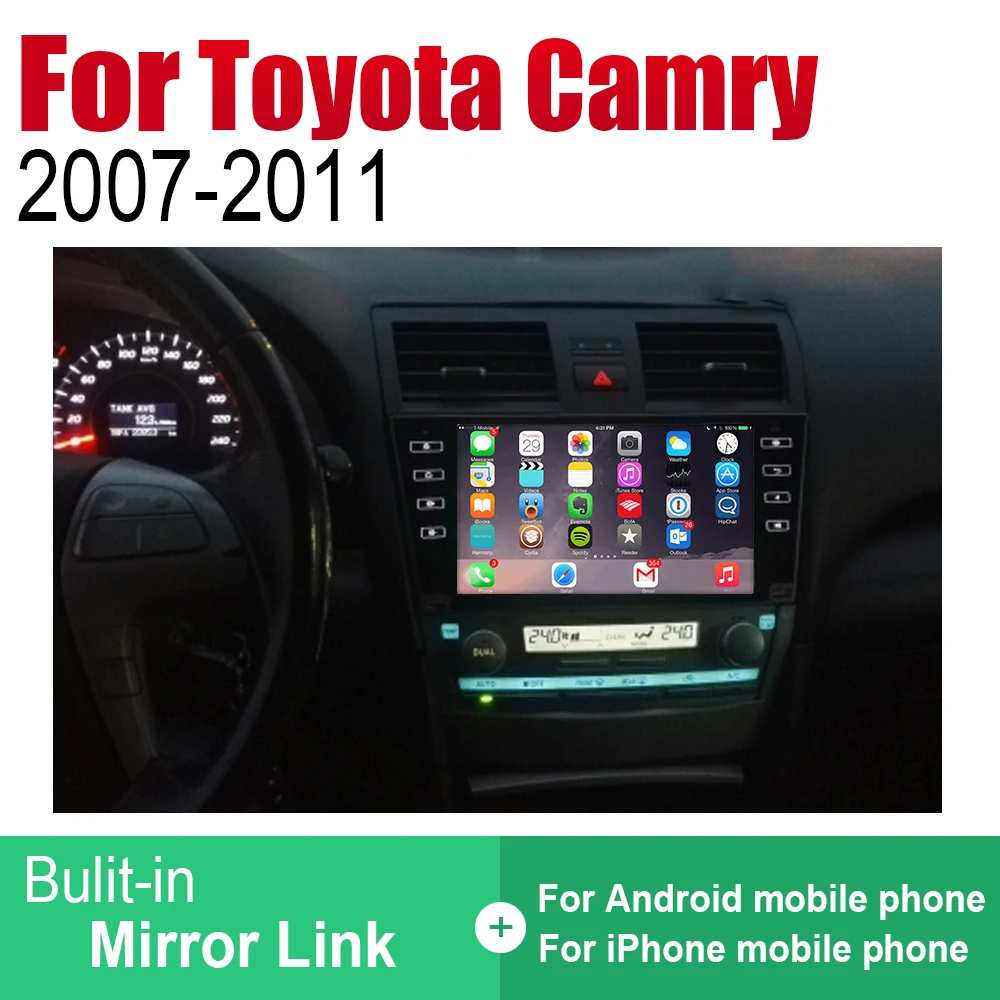 ZaiXi Авто Радио 2 Din Android Автомобильный плеер для Toyota Camry 2007 ~ 2011 gps Навигация BT Wifi