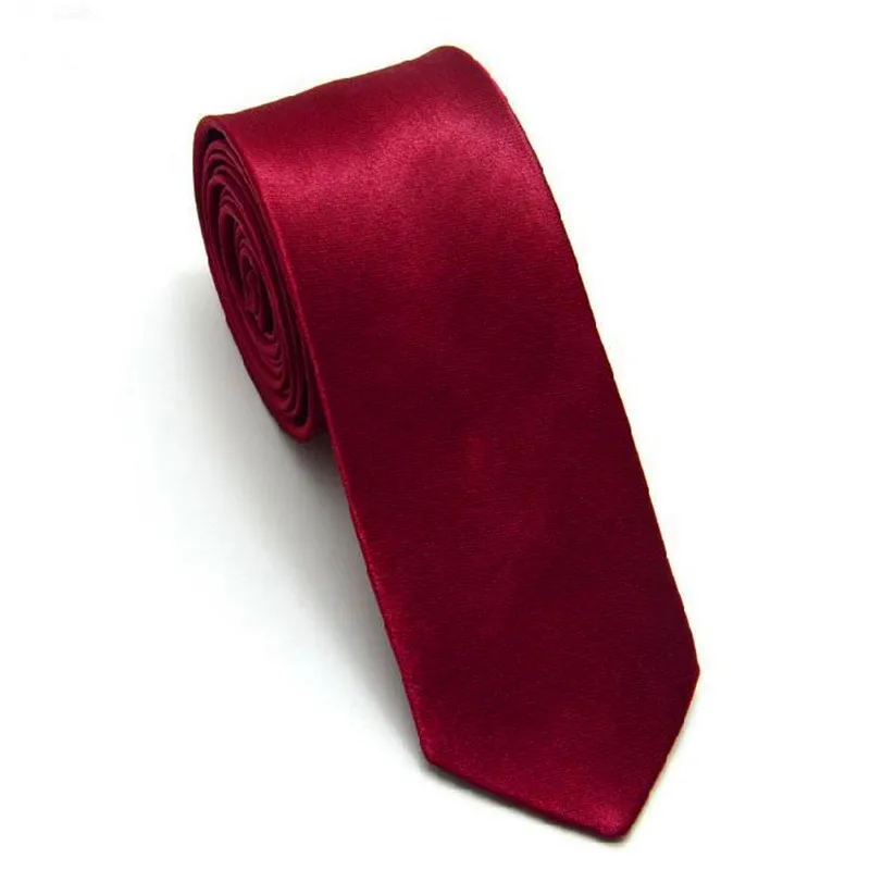 04 Slim Narrow Black Tie For Men 5cm Casual Arrow Skinny Red Necktie Fashion Man Accessories Simplicity For Party Formal Ties - Цвет: 04
