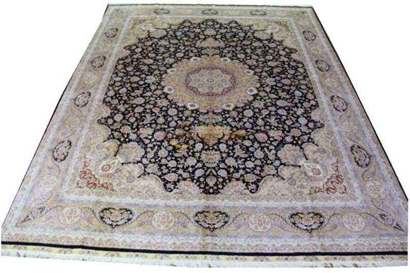 Goedkoop Wol Of Zijde Perzische Handgemaakte Gehaakte Thuis Decor Voor Woonkamer Wol Breien Tapijten Etnische Stijl Tapijt