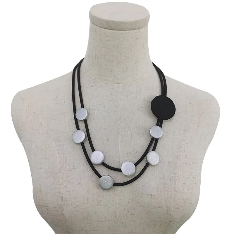 Женское короткое кожаное ожерелье YD &amp YDBZ разноцветное круглое деревянное в