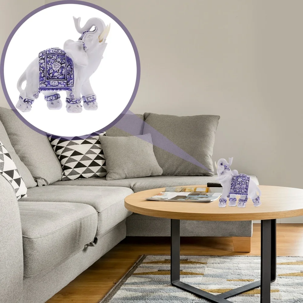 

1pc Lovely Elephant Figurine Elephant Statue Decor Living Room Elephant Decor