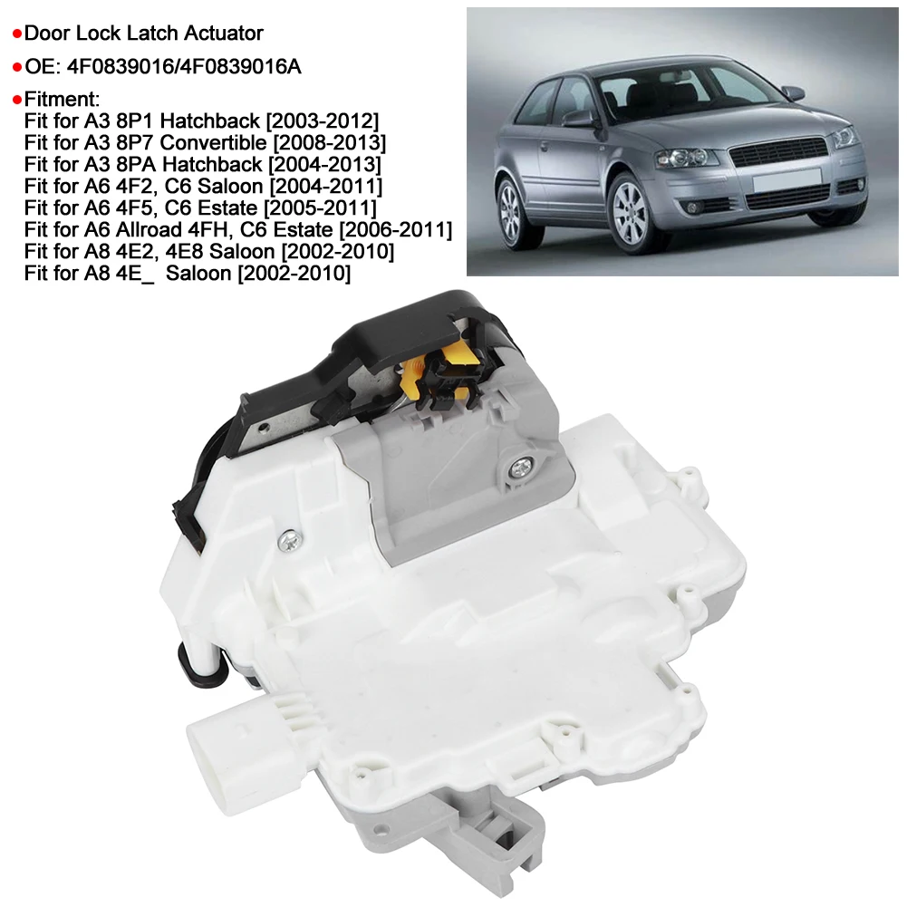 

Автомобильный Дверной замок, задний правый дверной замок 4F0839016, подходит для A3/A6/A8, задняя правая дверь