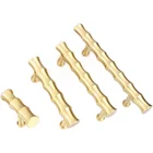 Бамбук золотистыми латунными зубцами и ручки шкафа дверная ручка T бар ручки для выдвижных ящиков тянуть ручки комод тянуть Кухня Ручки ящиков