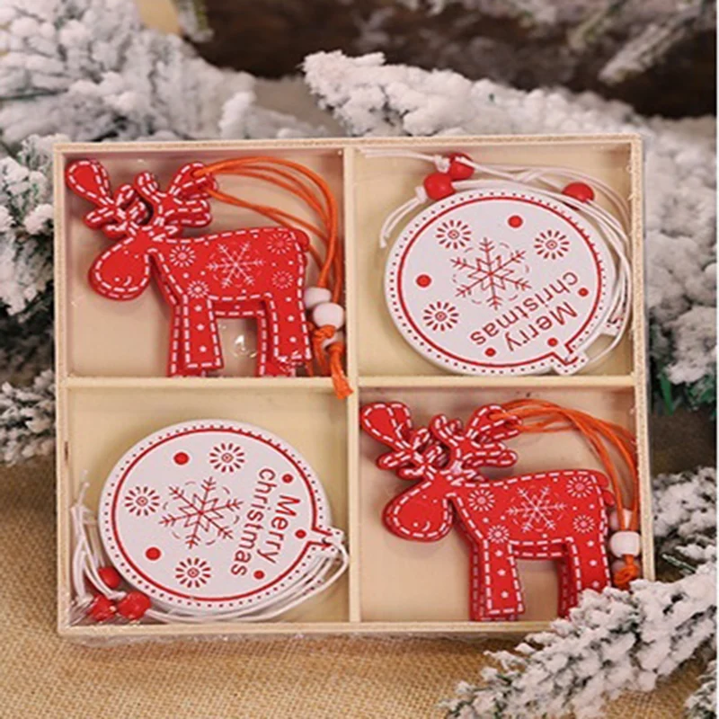 

Christmas Decorations Wooden Christmas Laser Hollow Christmas Tree Small Pendant Wooden Five-Pointed Star Bell Pendant Gifts