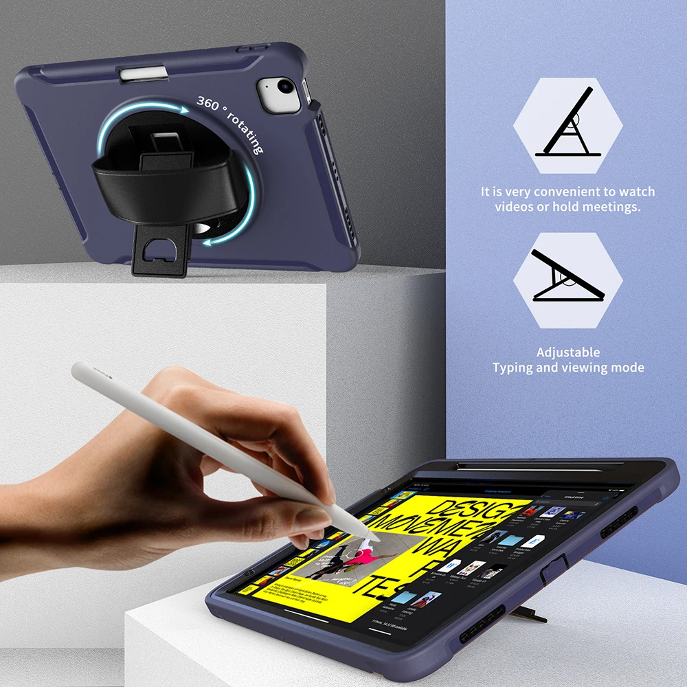 

Tablet Case iPad Air 4 10.9 2020 Capa Cover iPad 11 inch 2020 2018 Shockproof Anti-drop Kickstand Shell cover