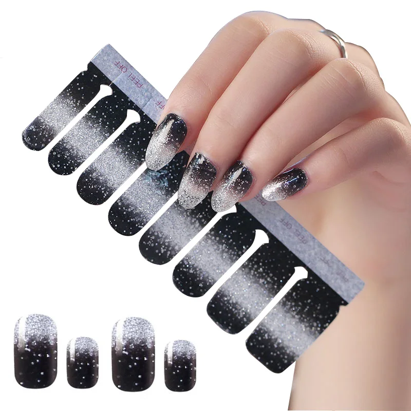

1 Sheet Glitter Series Powder Sequins Fashion Nail Art Stickers Collection Manicure DIY Nail Polish Strips Wraps for Party Decor