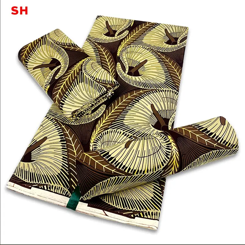 Платье из ткани с Африканским золотым воском для рождественской вечеринки H210714 |