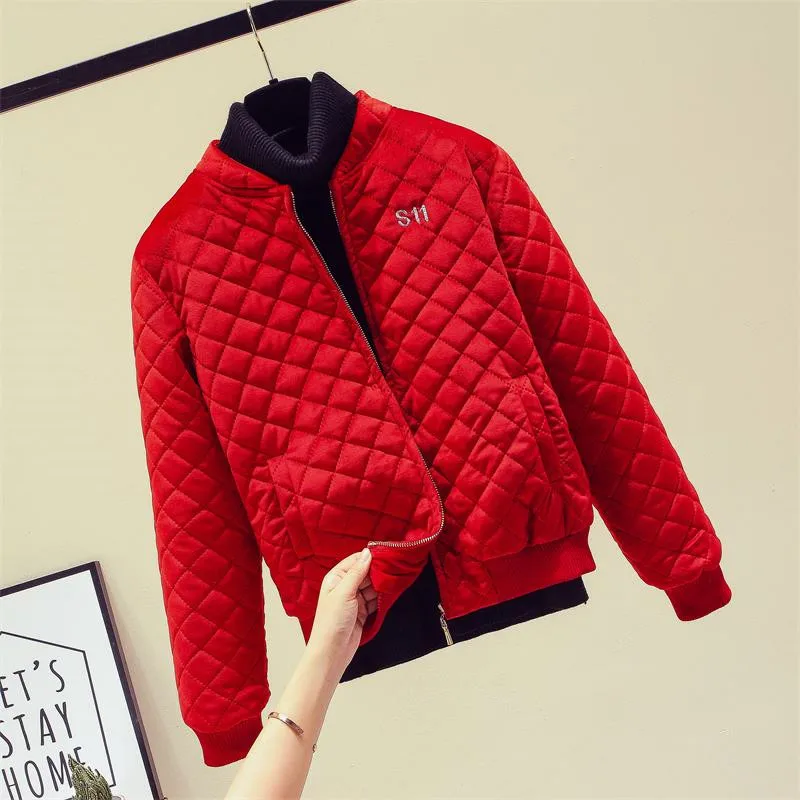 Модная женская короткая зимняя куртка с вышивкой корейское вельветовое