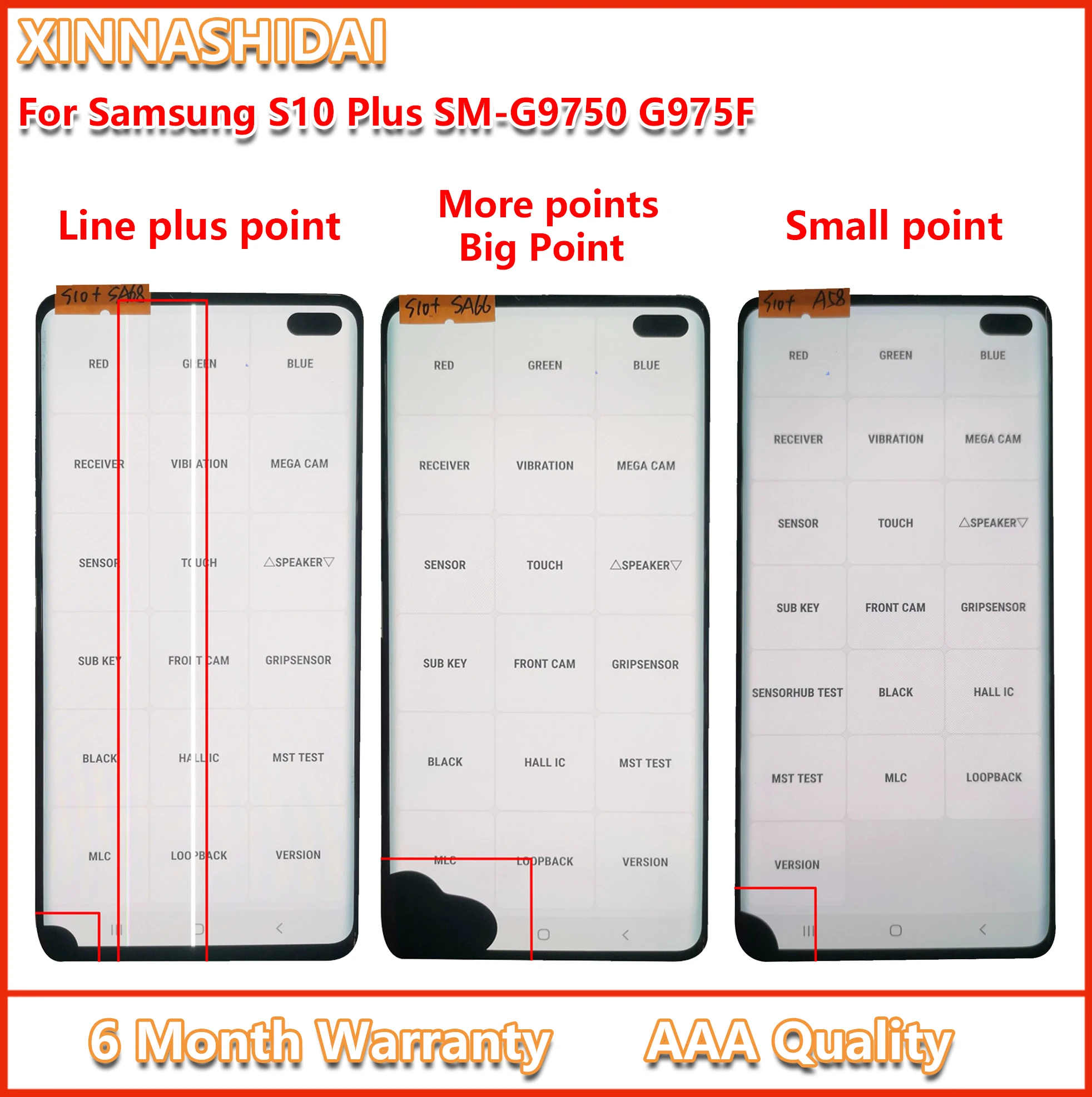 Оригинальный ЖК-дисплей S10 Plus для Samsung + G975 G975W G975F сенсорный экран дигитайзер с