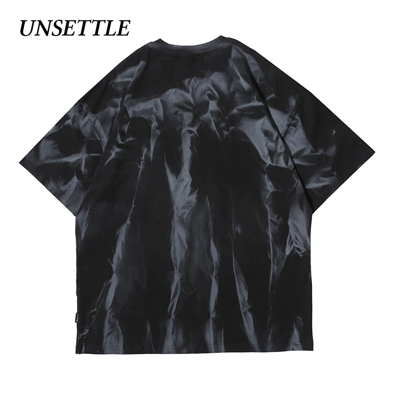 UNSETTLE Harajuku футболки Летние молнии для мужчин/женщин хип хоп модная футболка с