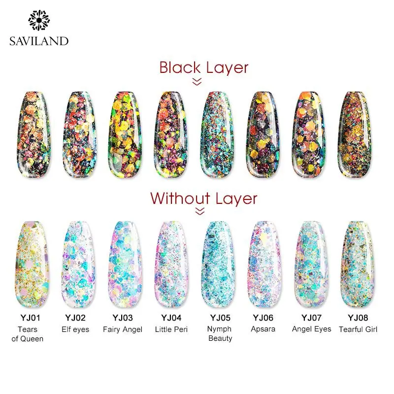 Saviland Bubble Nails Волшебное Зеркало розовое золото серебро черный блеск пыль DIY маникюр Гель-лак для нейл-арта хромированное украшение