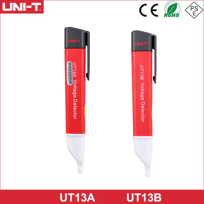 

UNI-T UT13A/UT13B AC Voltage Detectors - Adjustable Sensitivity; Auto Sensing Non-Contact Stylus, Beep/Flash/Vibration/Tip