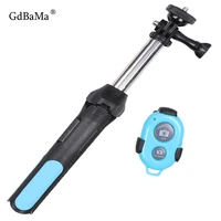 3 in 1 foldable wireless selfie stick extendable tripod bluetooth remote controller monopod for iphone xr x 7 8 camera for gopro