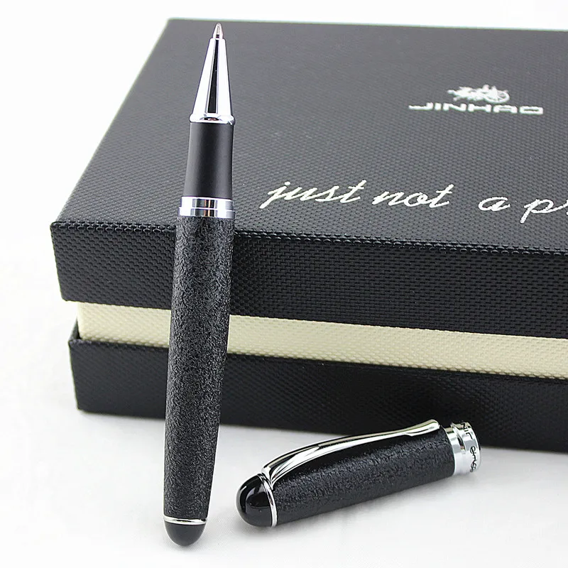 Роскошная Черная шариковая ручка Jinhao 750 с шероховатой поверхностью канцелярские