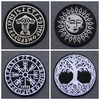 iron on patch viking patch embroidered patches on clothes runes badges patches for clothing diy punk clothes stripes decor
