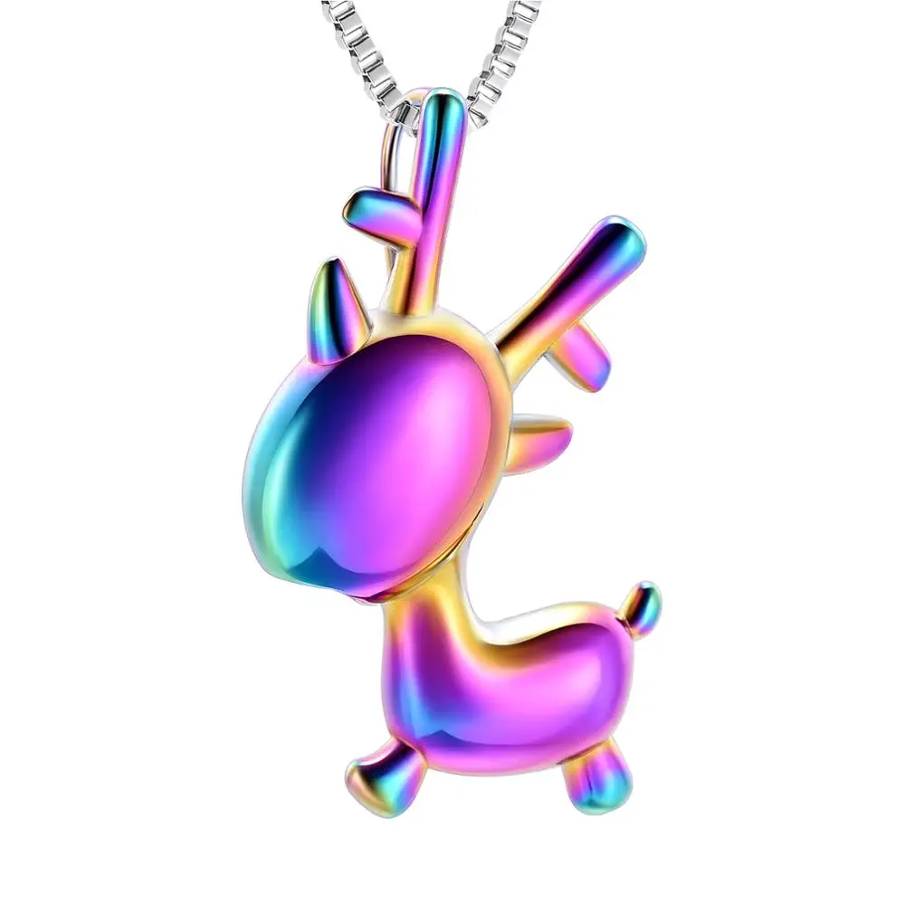 

Кремации ювелирные изделия для пепла из нержавеющей стали милый олень кулон золы Keepsake Мемориал ювелирные изделия для женщин/девушек в каче...