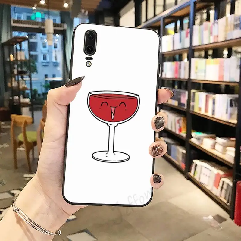 

Coffee Wine Cup high quality Phone Case For Huawei honor Mate P 10 20 30 40 Pro 10i 9 10 20 8 x Lite