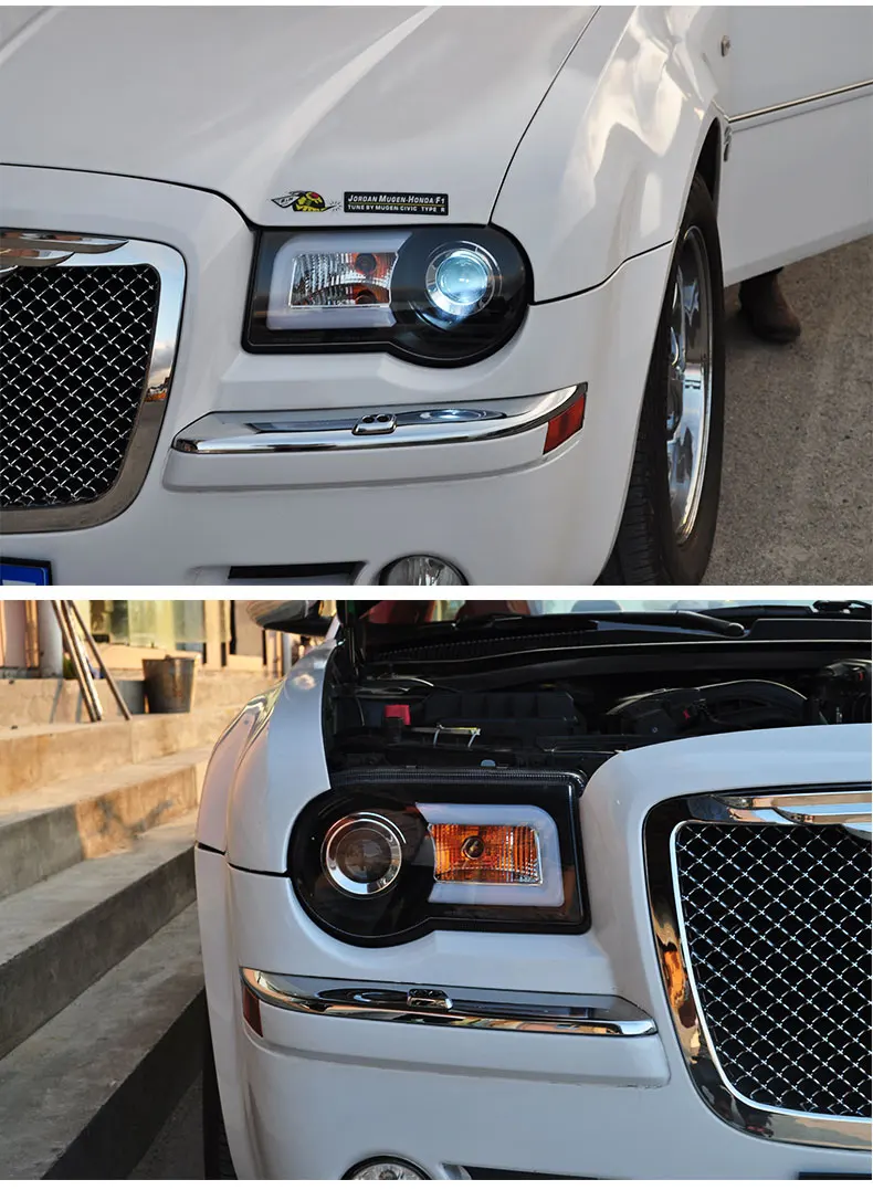 АКД Автомобиль Стайлинг фара для Chrysler 300C фары 2005-2010 300C светодиодный фары DRL Hid Bi Xenon авто аксессуары