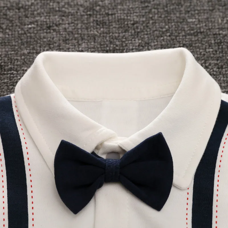 Костюмы для новорожденных Костюм Джентльмена малышей комбинезон с длинными