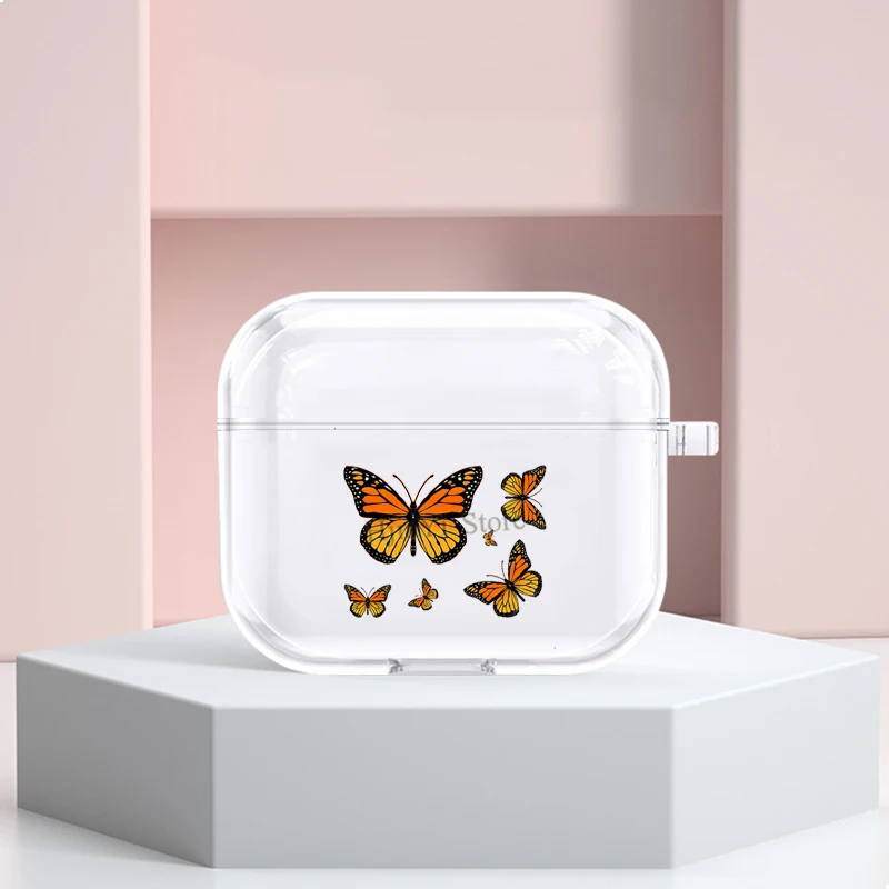 

Чехол Monarch Butterfly для Apple Airpods 3, мягкий чехол для Airpods Pro Airpods 2, беспроводные наушники Funda