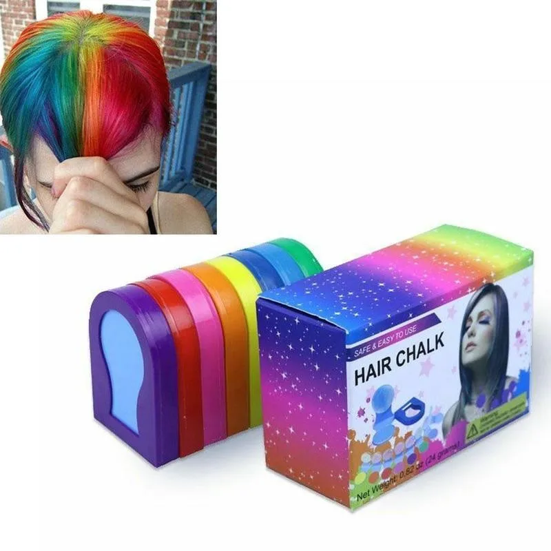 

8 Colors Disposable Hair Dye Powder Hair Chalk Powder Salon Temporary Dye Styling Color Pastel Diy Hair Products Paint Beau A1O3