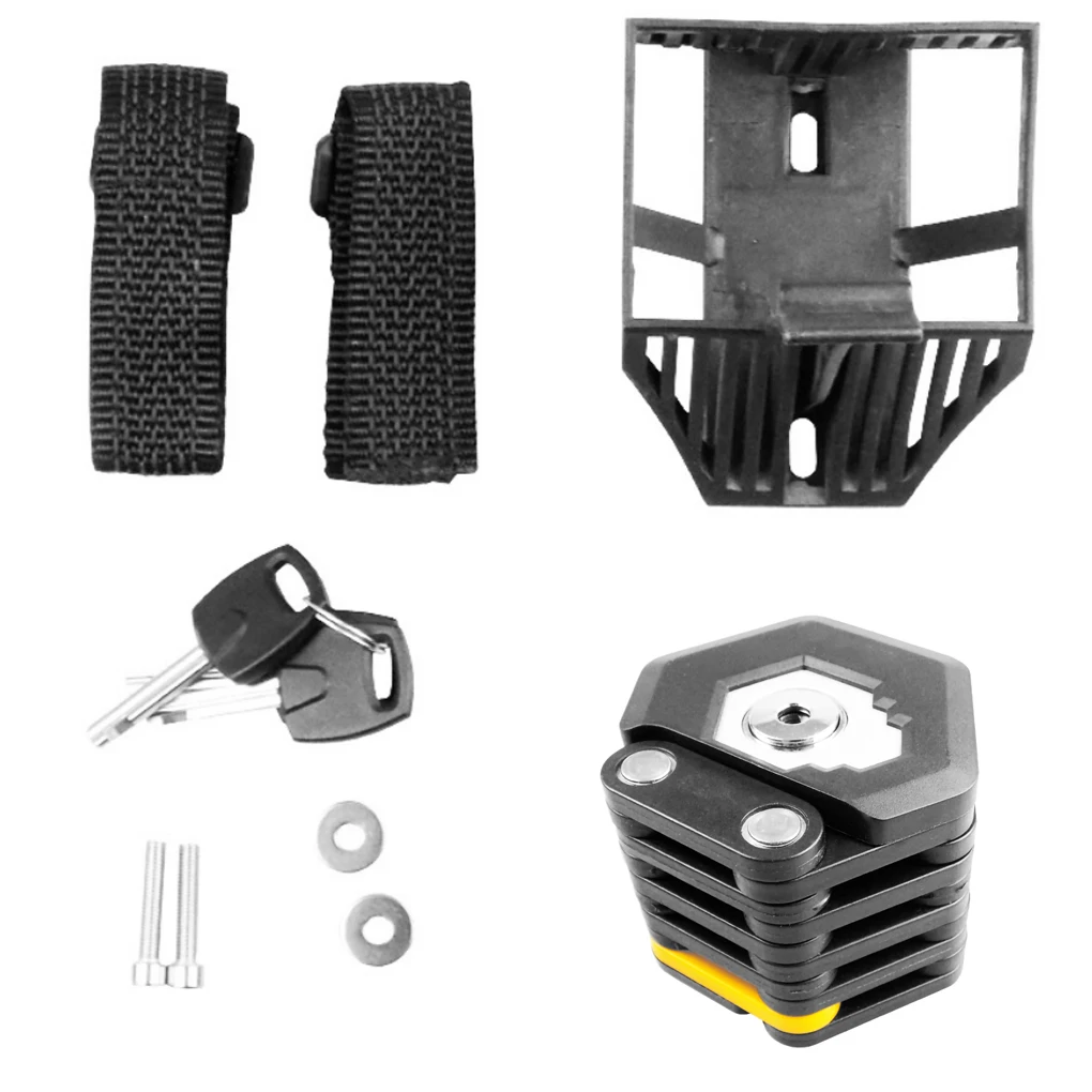 

Складной велосипедный замок, надежный Противоугонный замок гамбургера из сплава, крепление на цепь для горного велосипеда, дорожного велос...