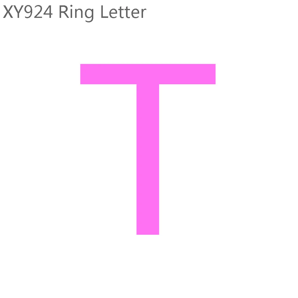 Letter T Trusta 925 Твердые ювелирные изделия из настоящего стерлингового серебра 26 букв A-Z коктейльное кольцо Размер 5 6 7 девочек Дети Рождественский подарок XY924 - Цвет основного камня: Letter T