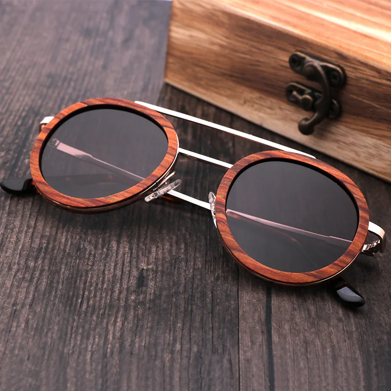 Мужские и женские круглые солнцезащитные очки поляризационные UV400 большого