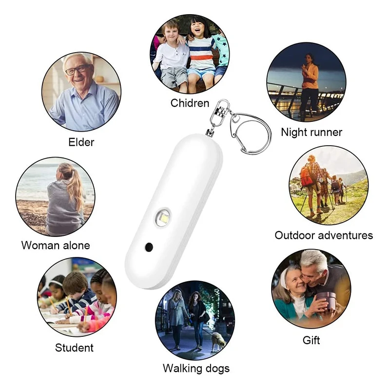 

Personal Alarm,Security Alarm Keychain with LED Flashlight,Emergency Security Alarm,with Key Ring,for Kids,Women