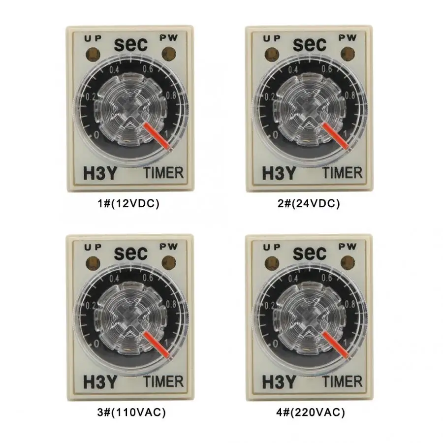 Реле времени H3Y 2 таймер задержки 8 Pin 0 ~ 1 секундный циферблат Тип сроки 5A для