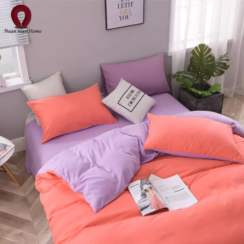 Модный комплект постельного белья A/B простые двусторонние простыни с чистым