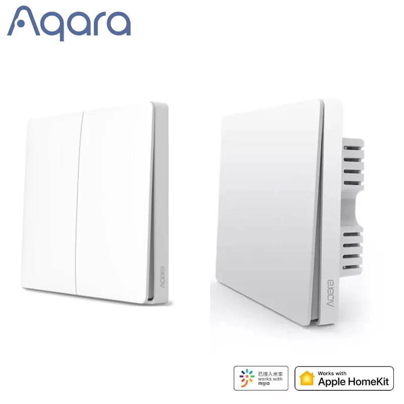 

Aqara ZiGBee wifi Wireless Smart Switch Light Remote Control Key Wall Live Neutral Wire Switch Smart Home work for Mi Home APP