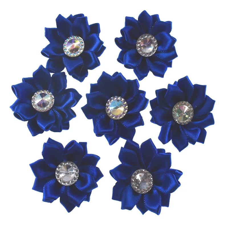 20 шт Размеры 4 5 см лепестками атлас с розочками лента цветами ручной работы DIY