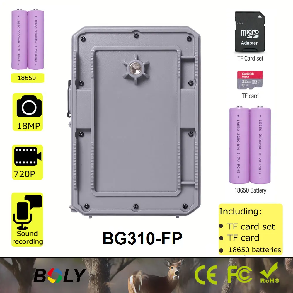 100 футов 0,7 s BolyGuard полный набор охотничьих троп игра scoutguard камеры TF батарейки в картонной упаковке все в комплекте фото-ловушки