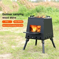 outdoor lightweight camping wood stove portable outdoor folding wood burning stove hiking picnic alcoholwood stove