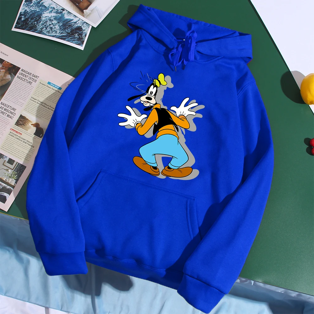 

Disney Goofy Graphic Print Hoodies Male Harajuku Warm Clothes Autumn Street Sweatshirts Cartoon Casual Loose Hoodie Sweatshirt