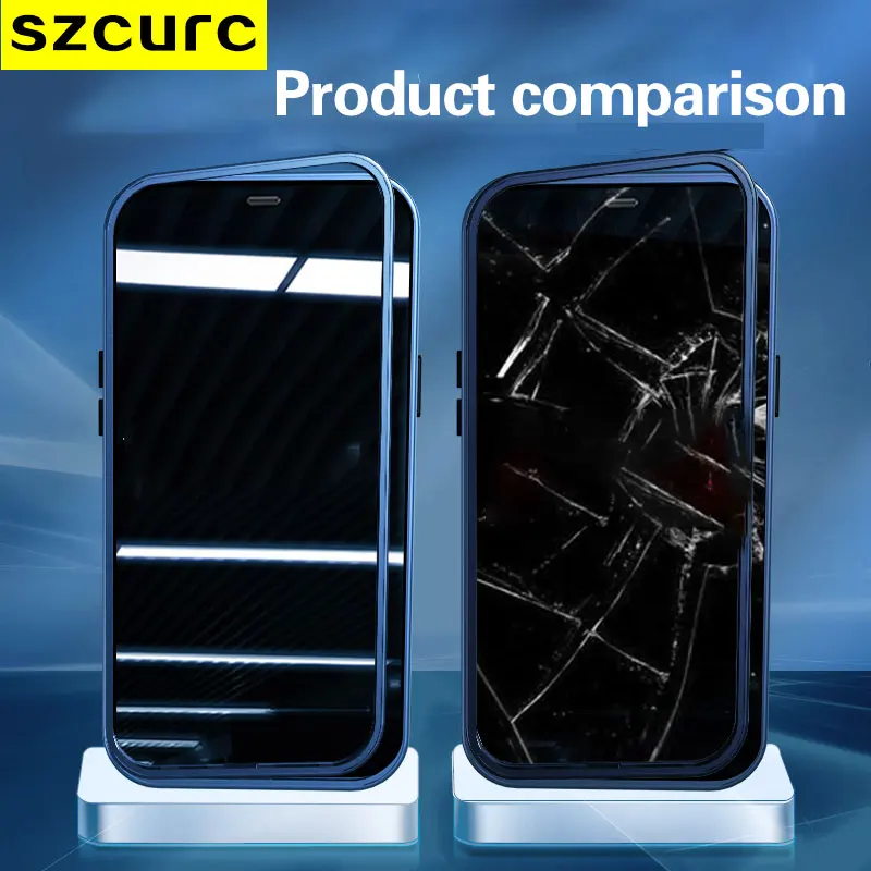 Funda para iPhone 13 Pro Max Funda de tel&eacute;fono de vidrio templado de adsorci&oacute;n magn&eacute;tica, protecci&oacute;n completa de 360 &deg;, para iPhone 13 Mini-4