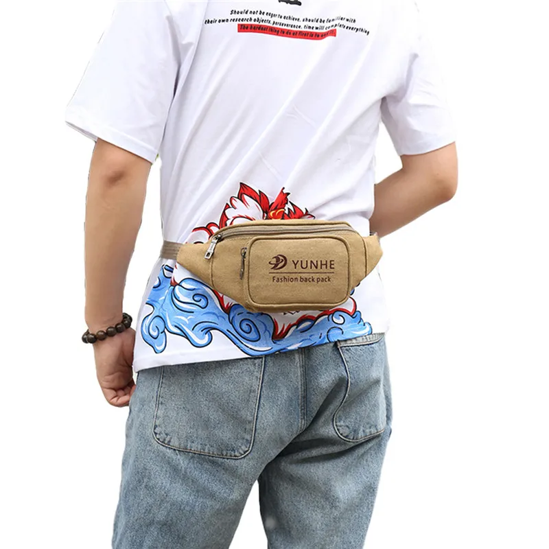 2020 Новая мода нагрудная сумка Мужская поясная Уличная холщовая Сумка дорожная