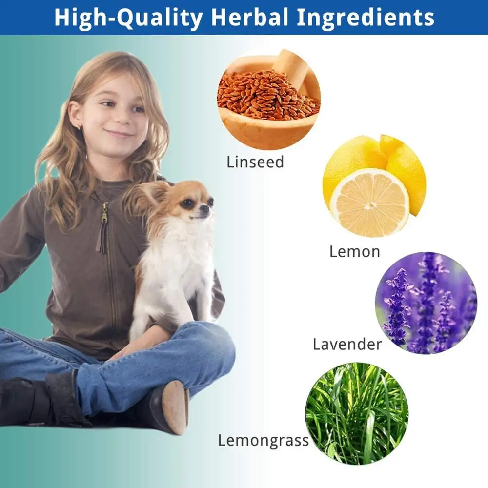 Ошейник для блох и клещей 8 месяцев защиты регулируемый водонепроницаемый