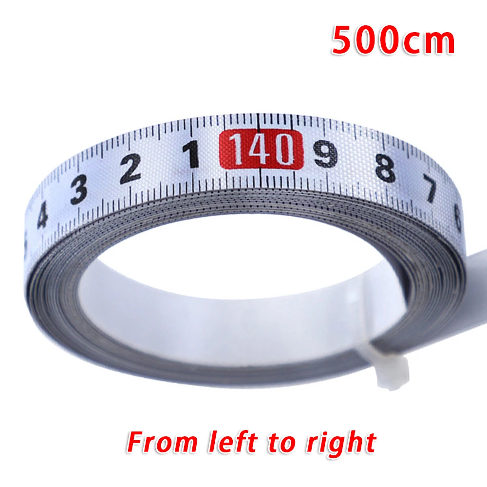 

Miter Track Tape Measure Self-adhesived Metric Rolled Ruler Measuring 1-5m Steel Waterproof Rust proof For T-track Woodworking