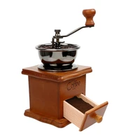 manual wooden coffee bean grinder retro style hand coffee bean grinding machine