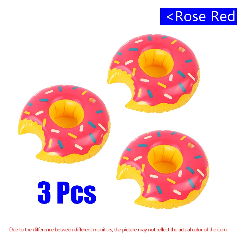 Rose Red Надувной плавающий поднос лоте поплавок для напитков пончики подстаканник для бассейна вечерние игрушки пивная бутылка подставка для напитков - Цвет: Rose Red