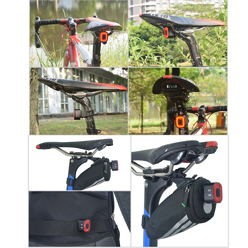 

Bicycle Rear Light USB Rechargeable IPX5 Waterproof Bike Light For MTB Helmet Pack Bag Tail Light 5 Models Cycling Taillight