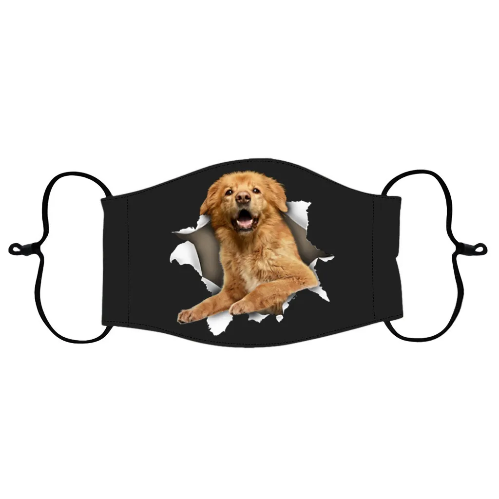 Детская Регулируемая хлопковая маска для лица ветрозащитная многоразовая с