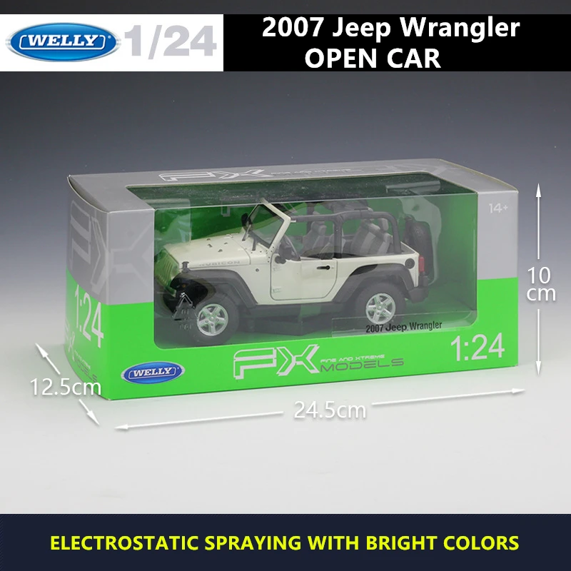 WELLY 1:24 2007 Jeep Wrangler задний фонарь автомобиля спортивный автомобиль моделирование