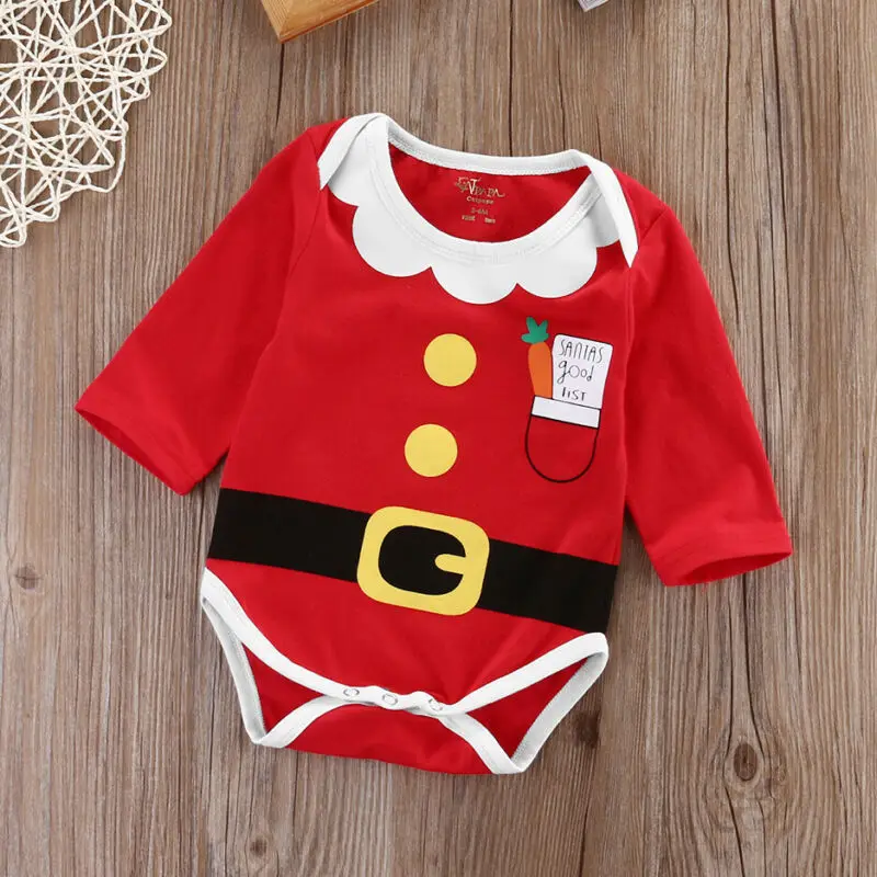 

Xmas Newborn Toddler Baby Kid Girl Boy Christmas Clothes Romper Jumpsuit Outfit